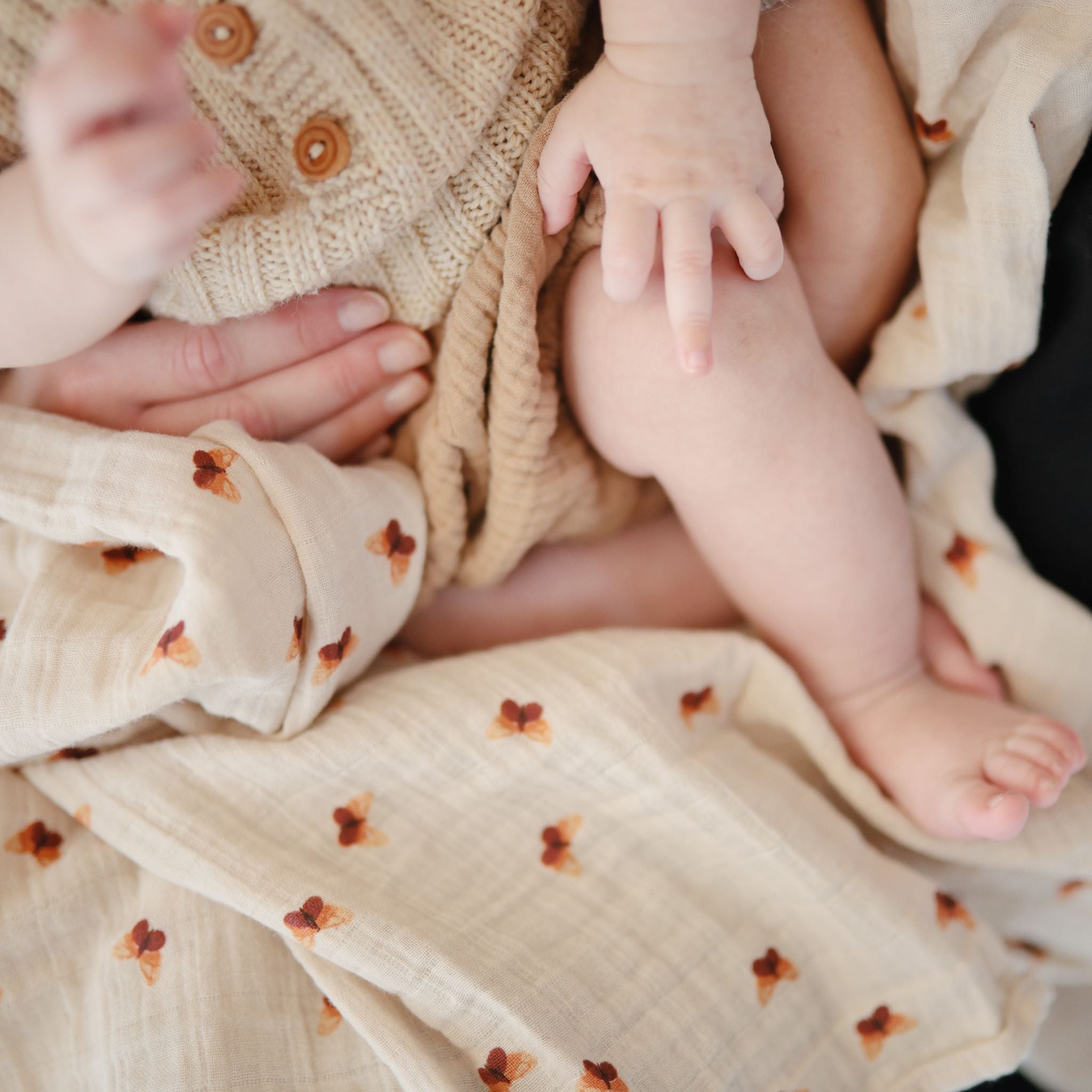 mushie muszlin pamut pólya pillangós mintával - pippadu