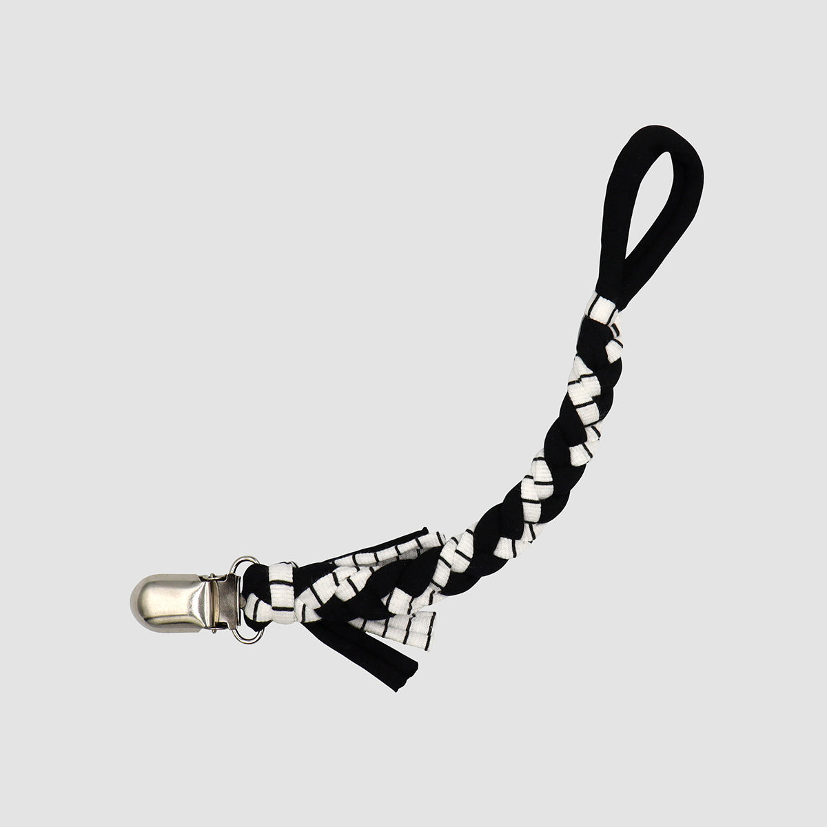 Pippadu fonott cumilánc kézzel készült - fekete alapon fehér mintás zebra