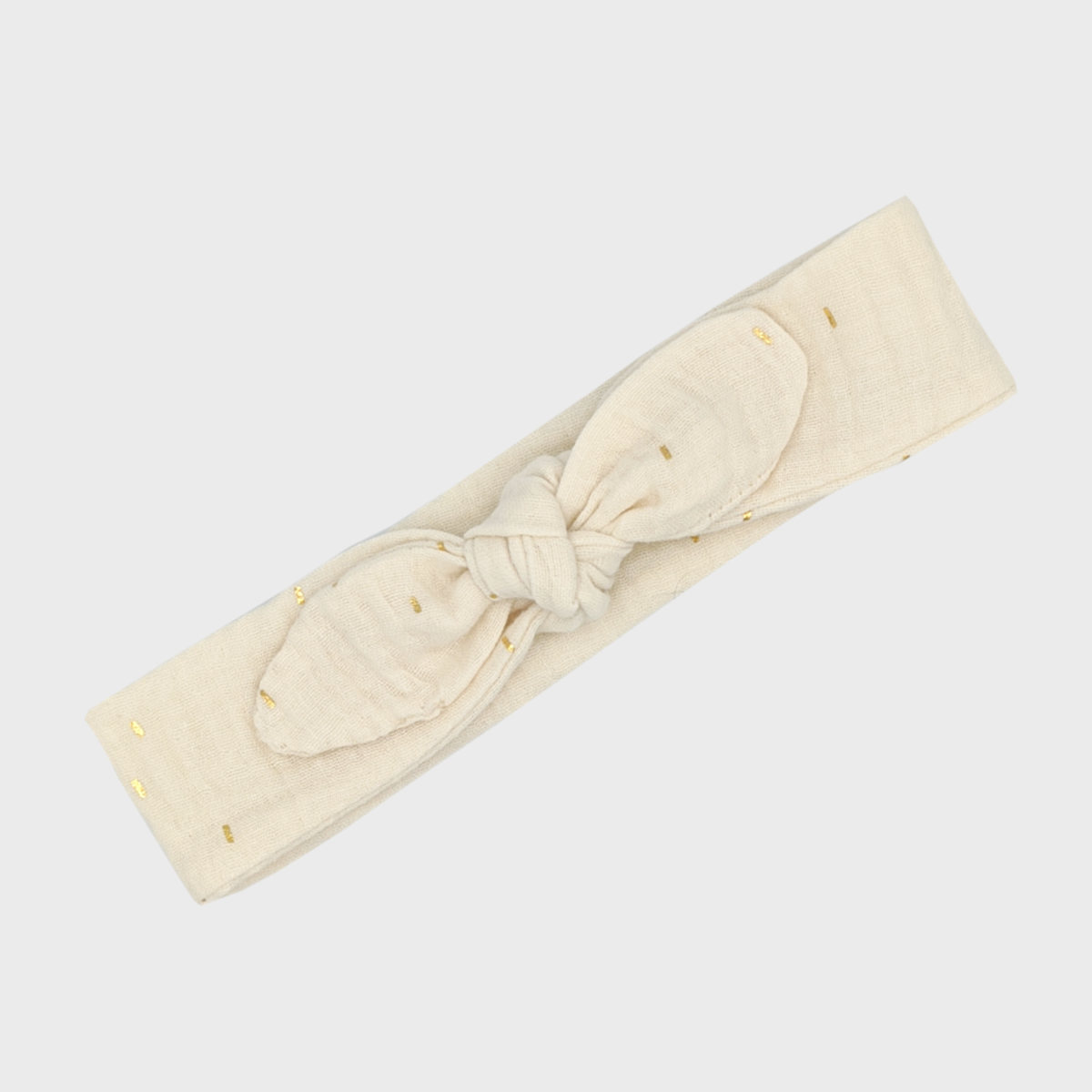 Muszlin hajpánt - krémfehér - Pippadu