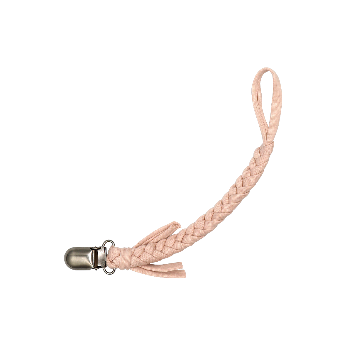 Kézzel készült pippadu cumilánc púderrózsaszín BIBS Colour világítós cumival - pippadu