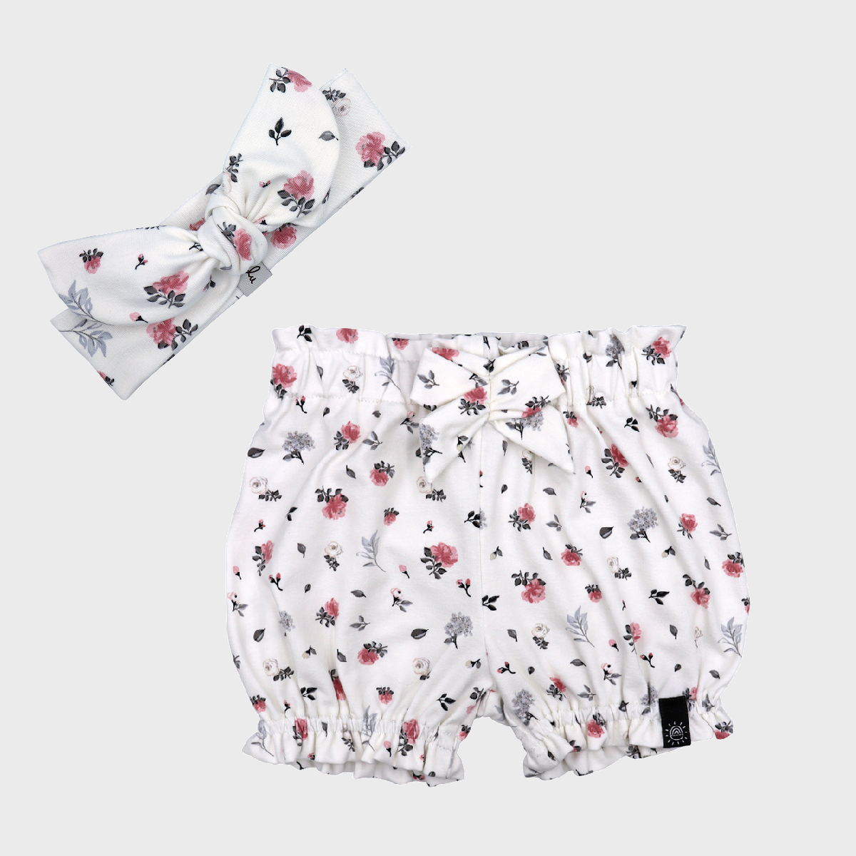 Fodros nadrág és hajpánt szett - kis rózsás - pippadu