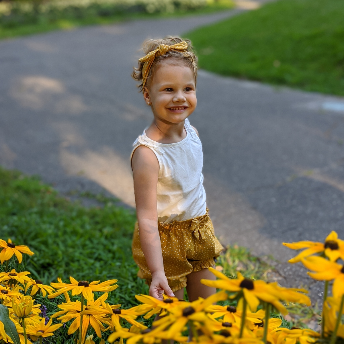 Fodros nadrág és hajpánt szett - mustársárga - Pippadu
