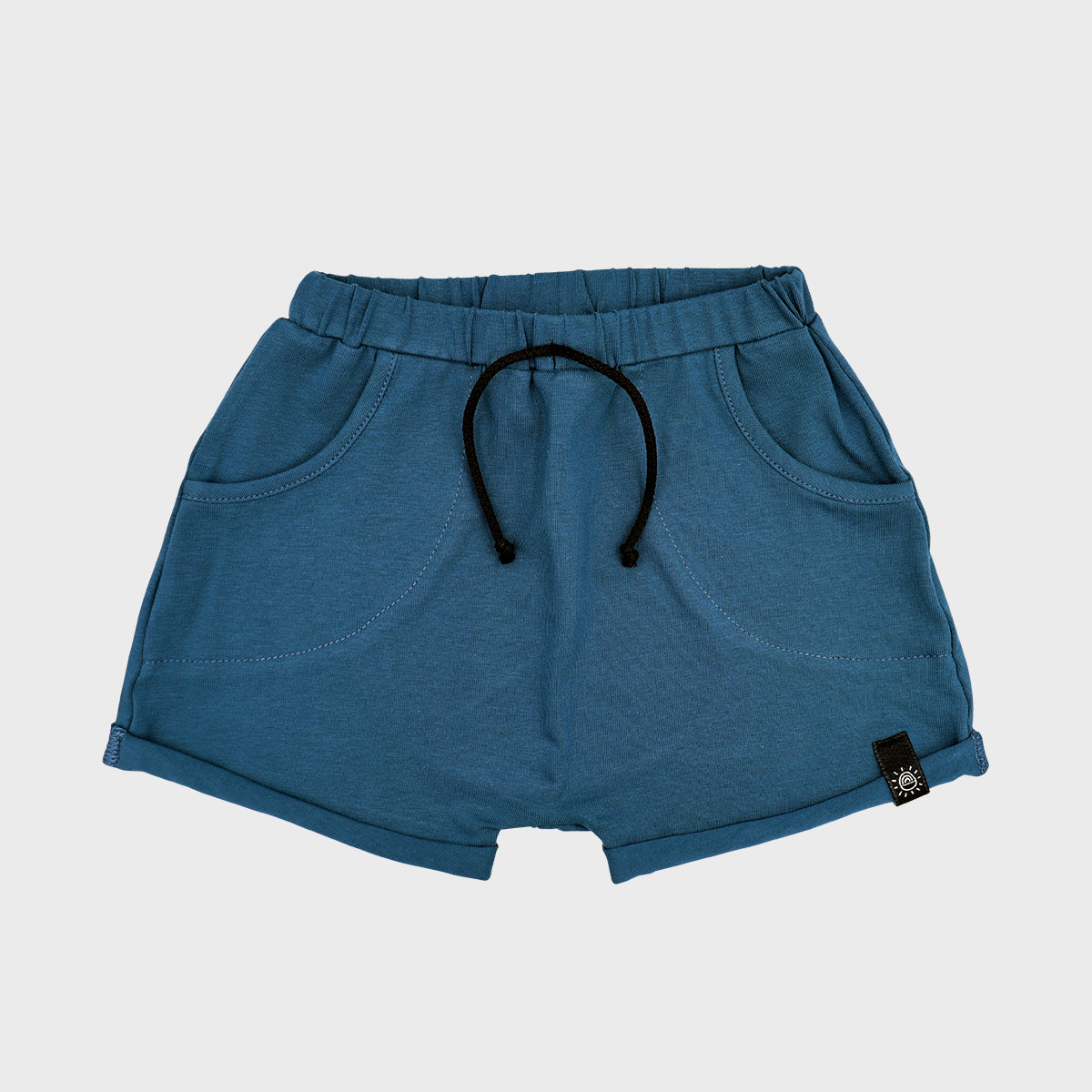 Sportos rövidnadrág és satyka szett - pávakék színben - pippadu - sportos rövidnadrág fiúknak és lányoknak - kicsiknek és nagyoknak