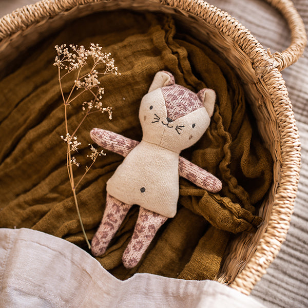 Plüss csörgő leopárd rózsaszín gyerekeknek - pippadu