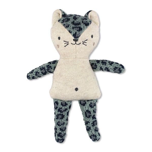 Plüss csörgő leopárd kék színben - pippadu