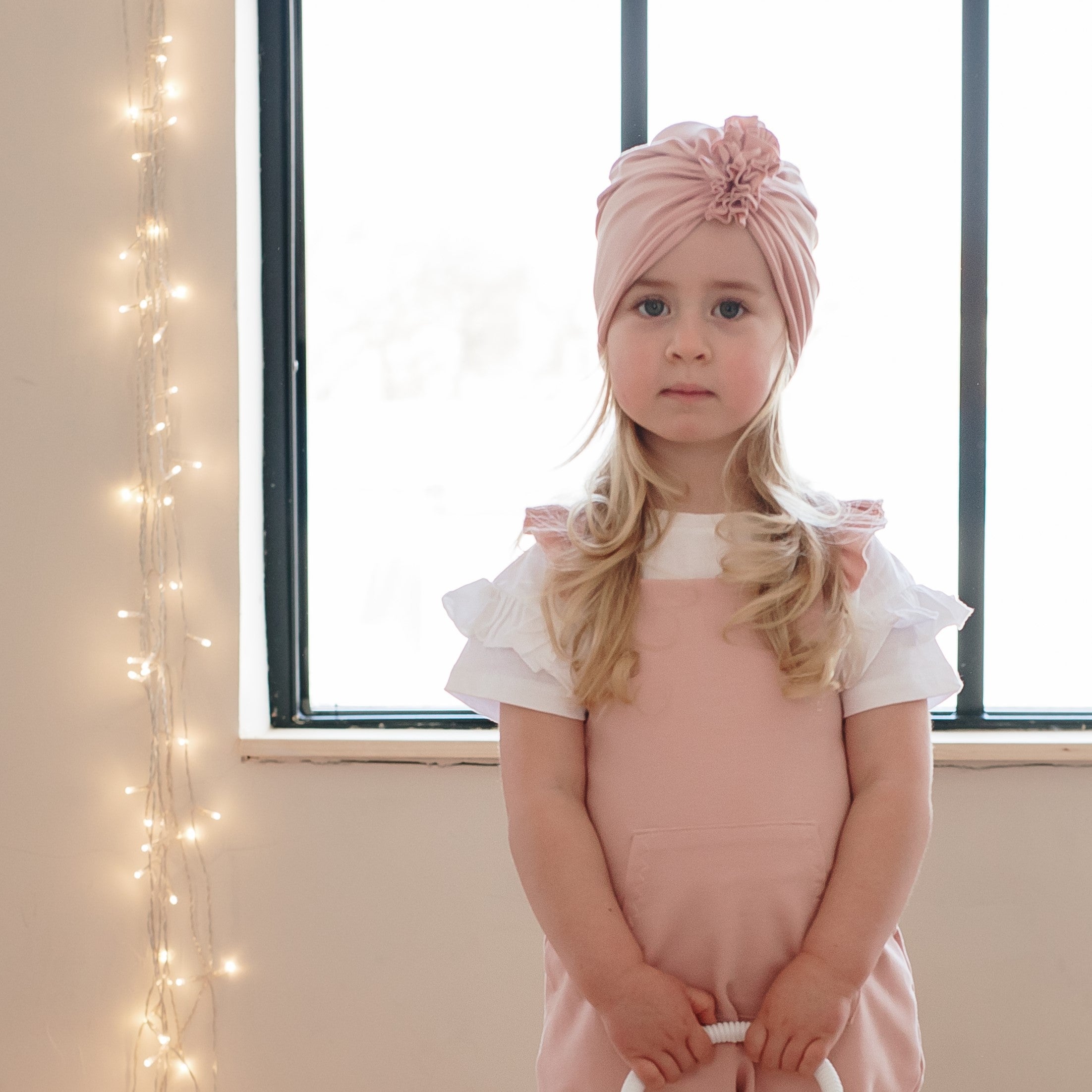 Tavaszi turbánka kicsiknek és nagyoknak púderrózsaszín színben a pippadunál!