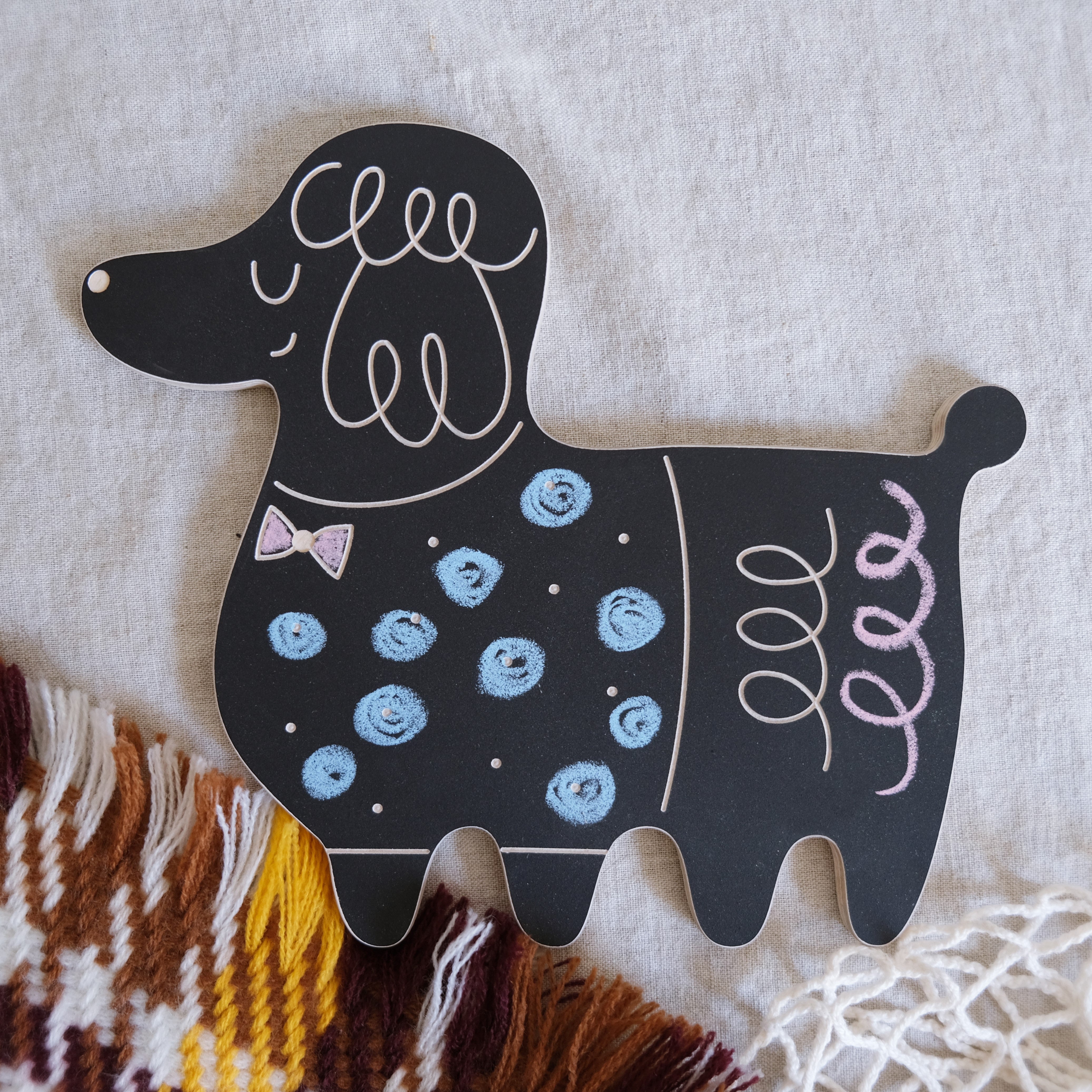 Krétatábla - pudli - pippadu