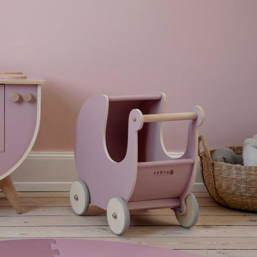 Fa játék babakocsi gyerekeknek - pippadu gyerekszoba dekoráció és játék