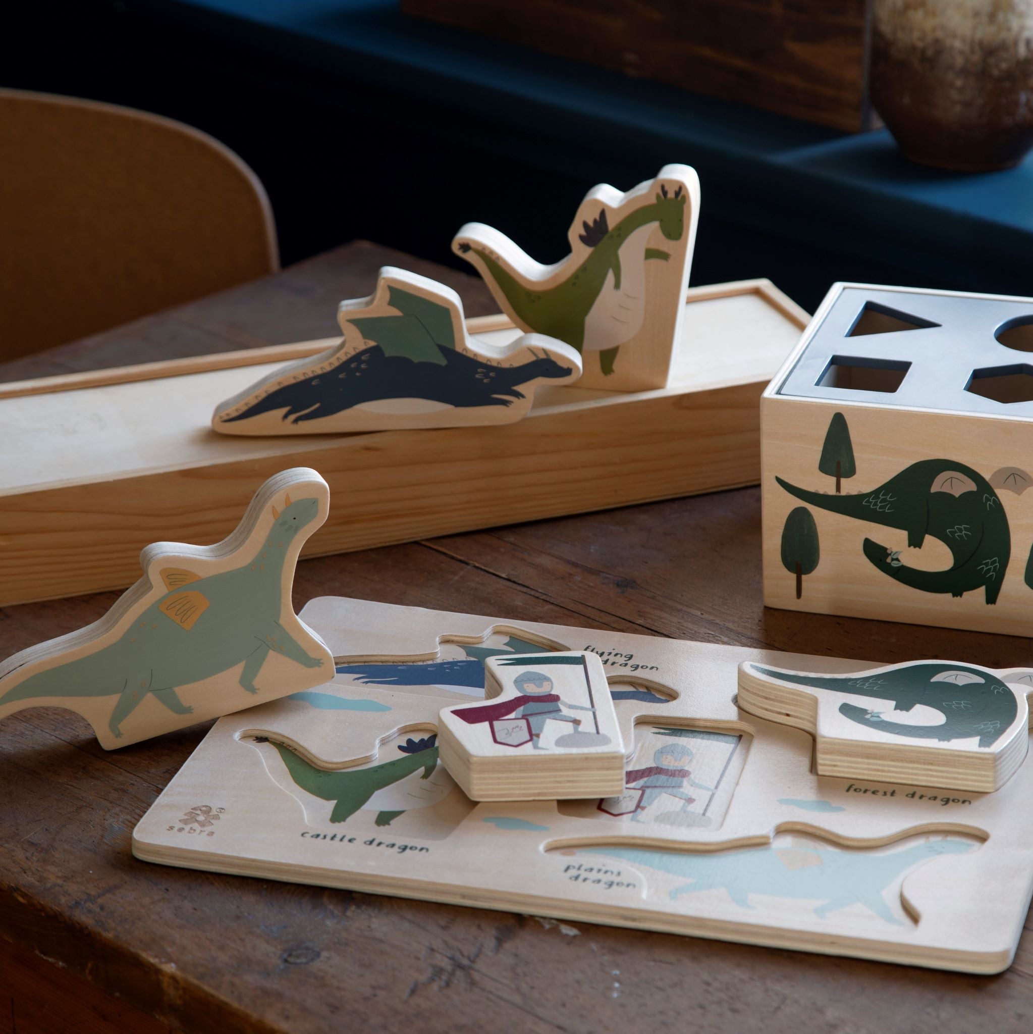 Sárkánymesék formaberakó puzzle a sebra márkától a pippadu polcain