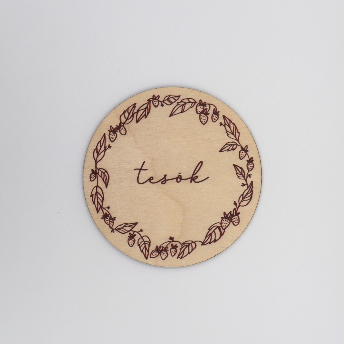 Babafotózási kellék - "tesók" - fa korong - pippadu