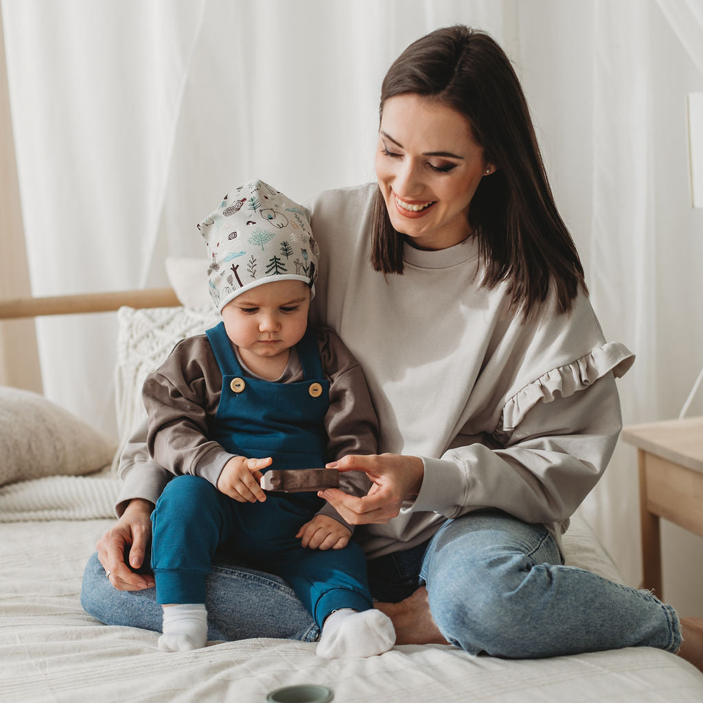 Gyerek sapka - medve mintával - kézzel-készült - pippadu