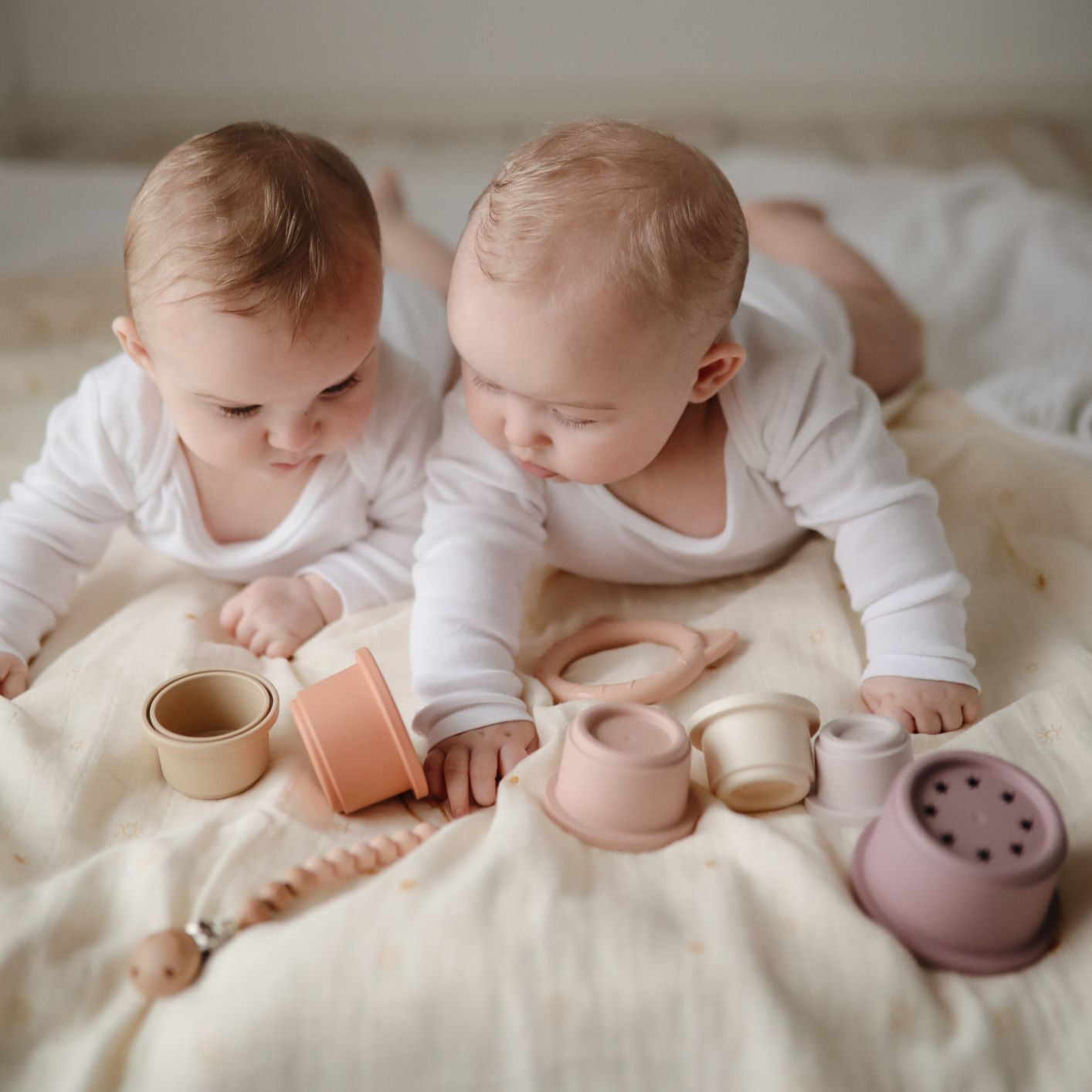 Mushie muszlin póla - puha babatakaró púderrózsaszín színben - pippadu