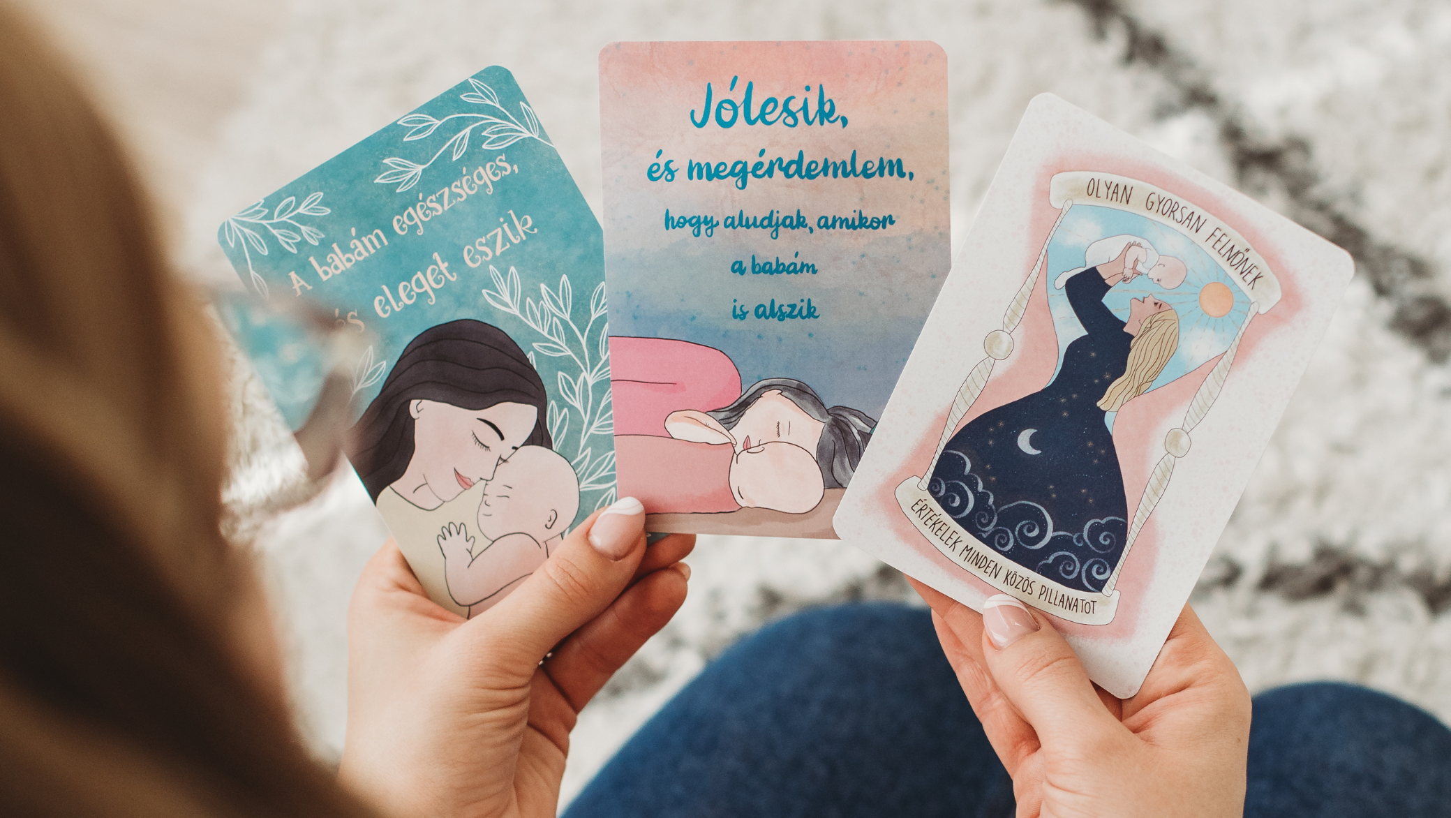 Pozitív megerősítő kártyák édesanyáknak, gyerekeknek