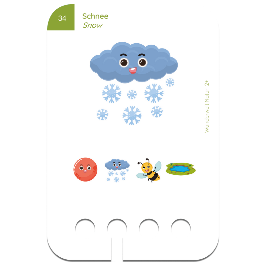 Puncho kártyacsomag Természet - 2 éves kortól - Hó párosítós feladatok