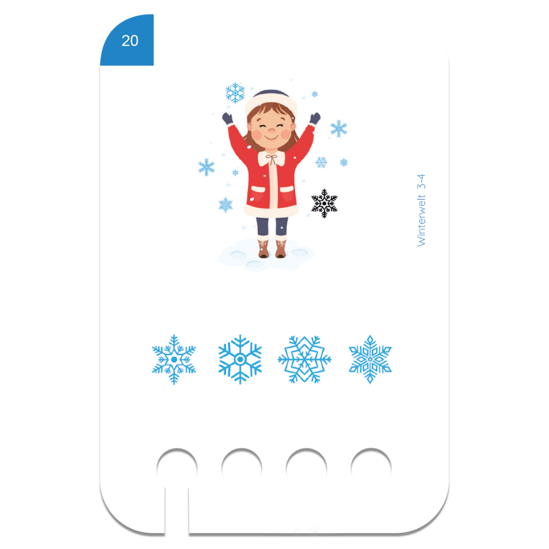 Puncho kártyacsomag Téli varázs - 3-4 éves kortól - Melyik hópehely van kiemelve a képen?