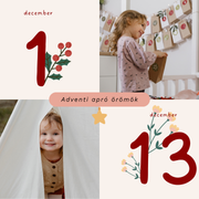24 nap öröm adventi kártyák (letölthető)
