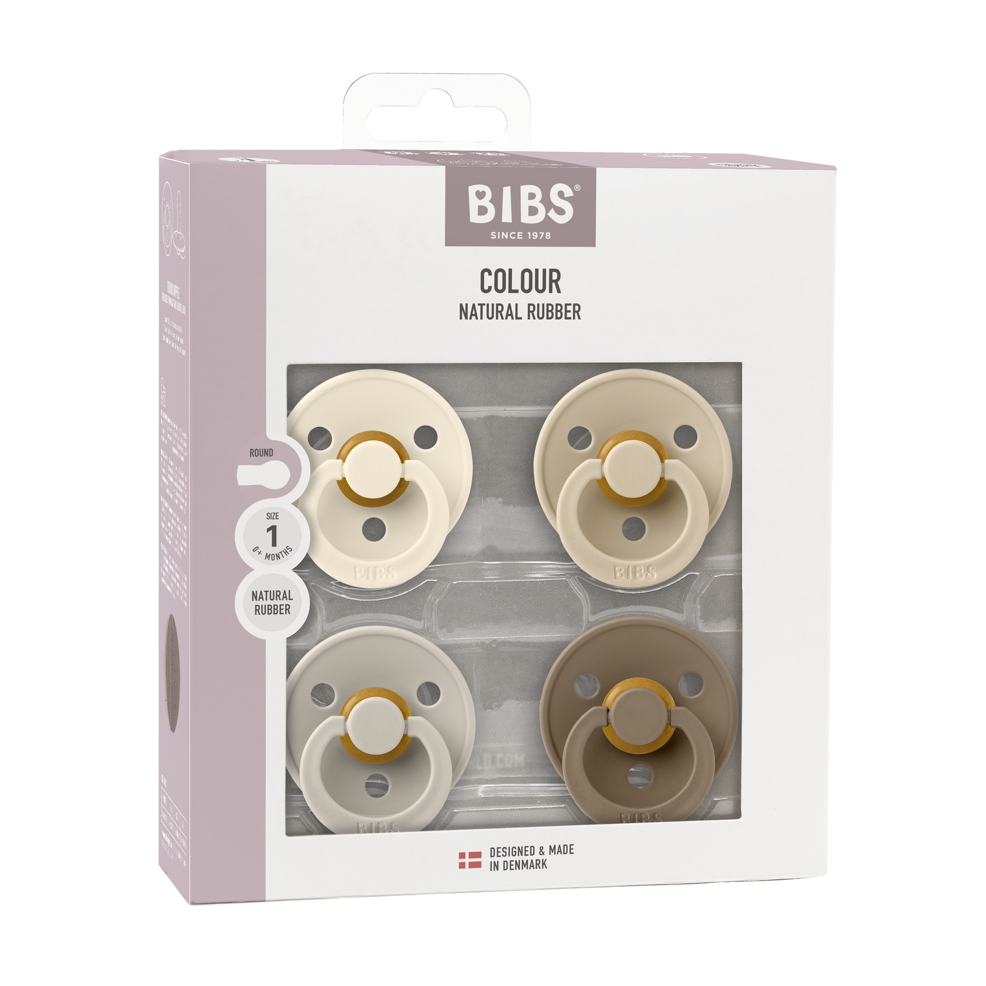 BIBS Colour - krémfehér/homok/vanília/tölgy (4 db)