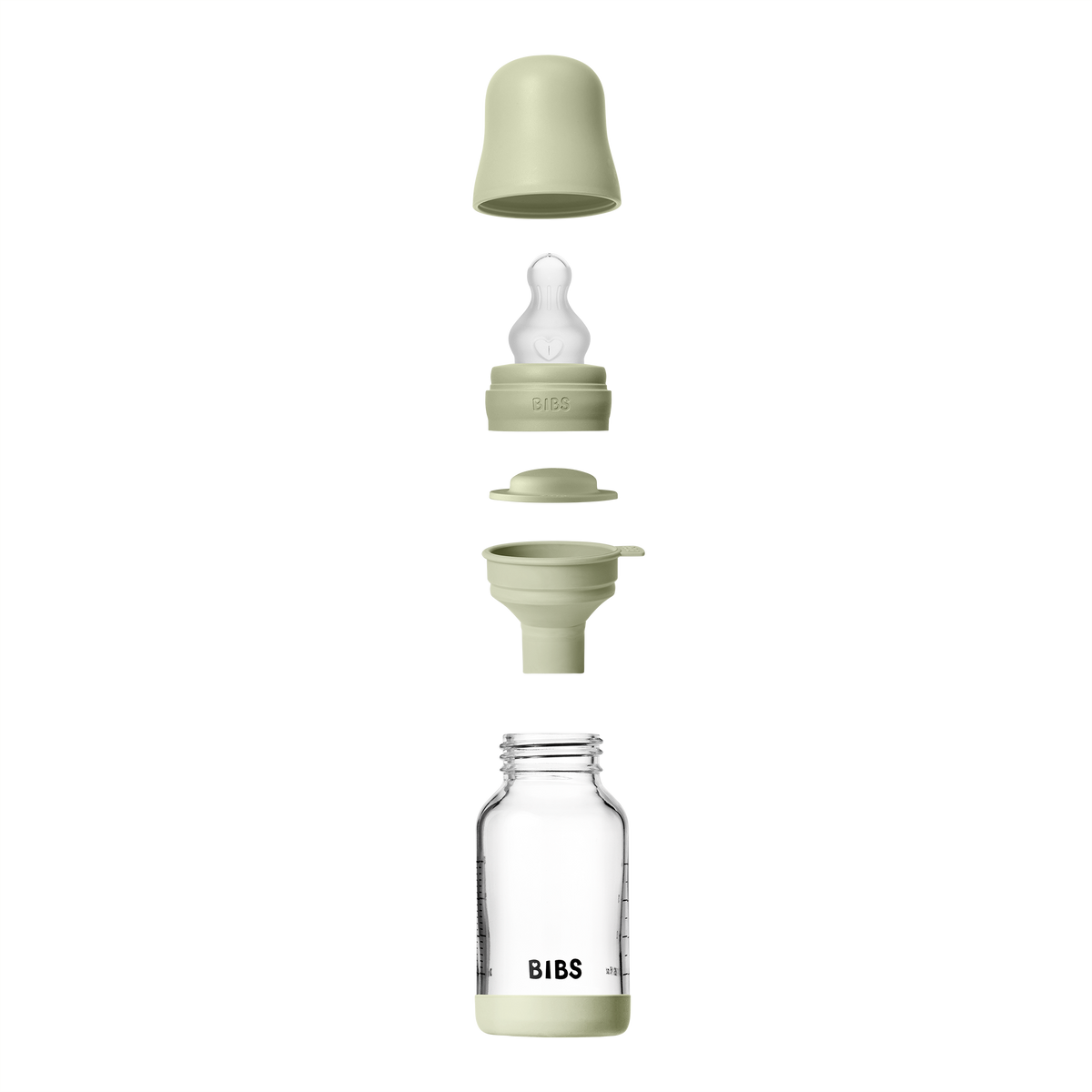 BIBS üveg cumisüvegszett (zsálya) - 120 ml - szilikon cumifejjel