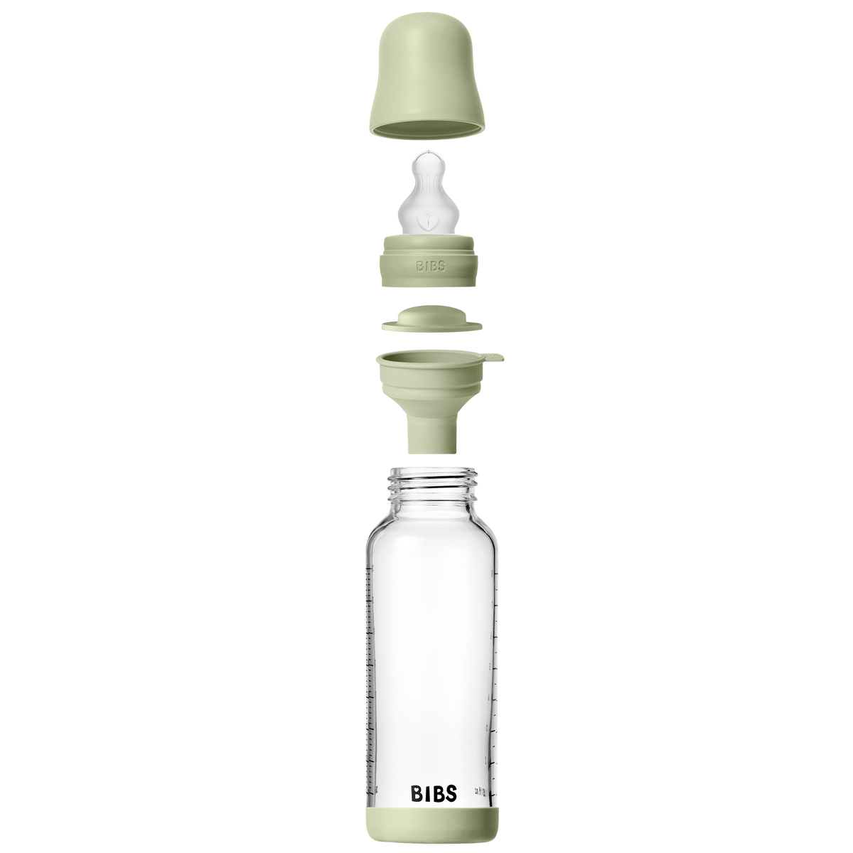 BIBS üveg cumisüvegszett szilikon cumifejjel  (zsálya) - 240 ml