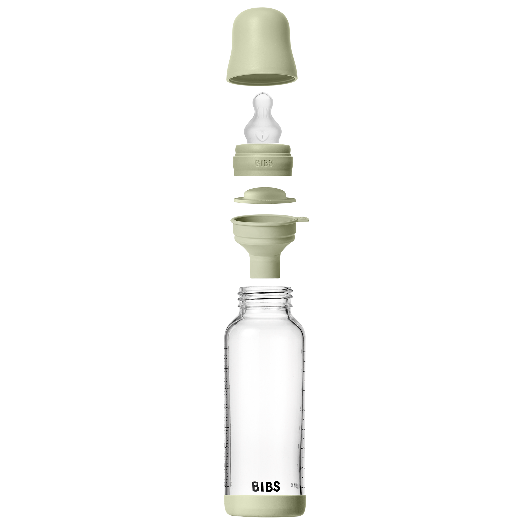 BIBS üveg cumisüvegszett szilikon cumifejjel  (zsálya) - 240 ml