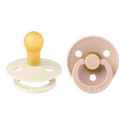 BIBS Colour - krémfehér/púderrózsaszín (2 db) - Pippadu