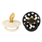 BIBS Studio Polka Colour anatómiai cumifejjel - krémfehér/fekete