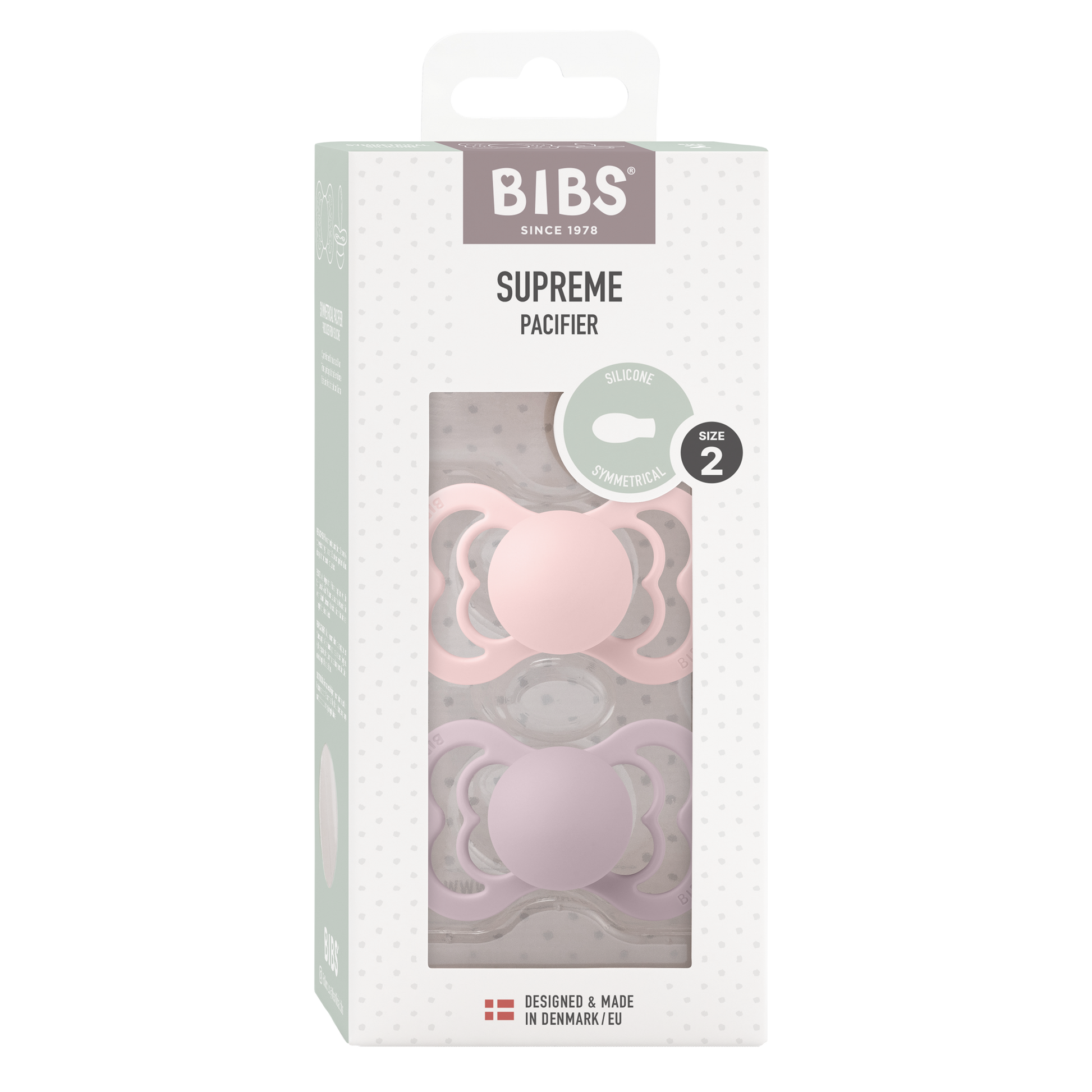 BIBS Supreme - cseresznyevirág/ hamvas lila (2 db)