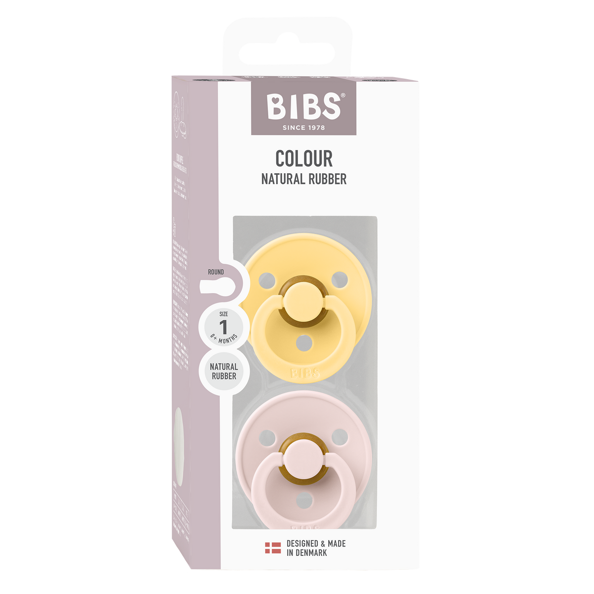BIBS Colour - krémsárga/szirom (2 db)