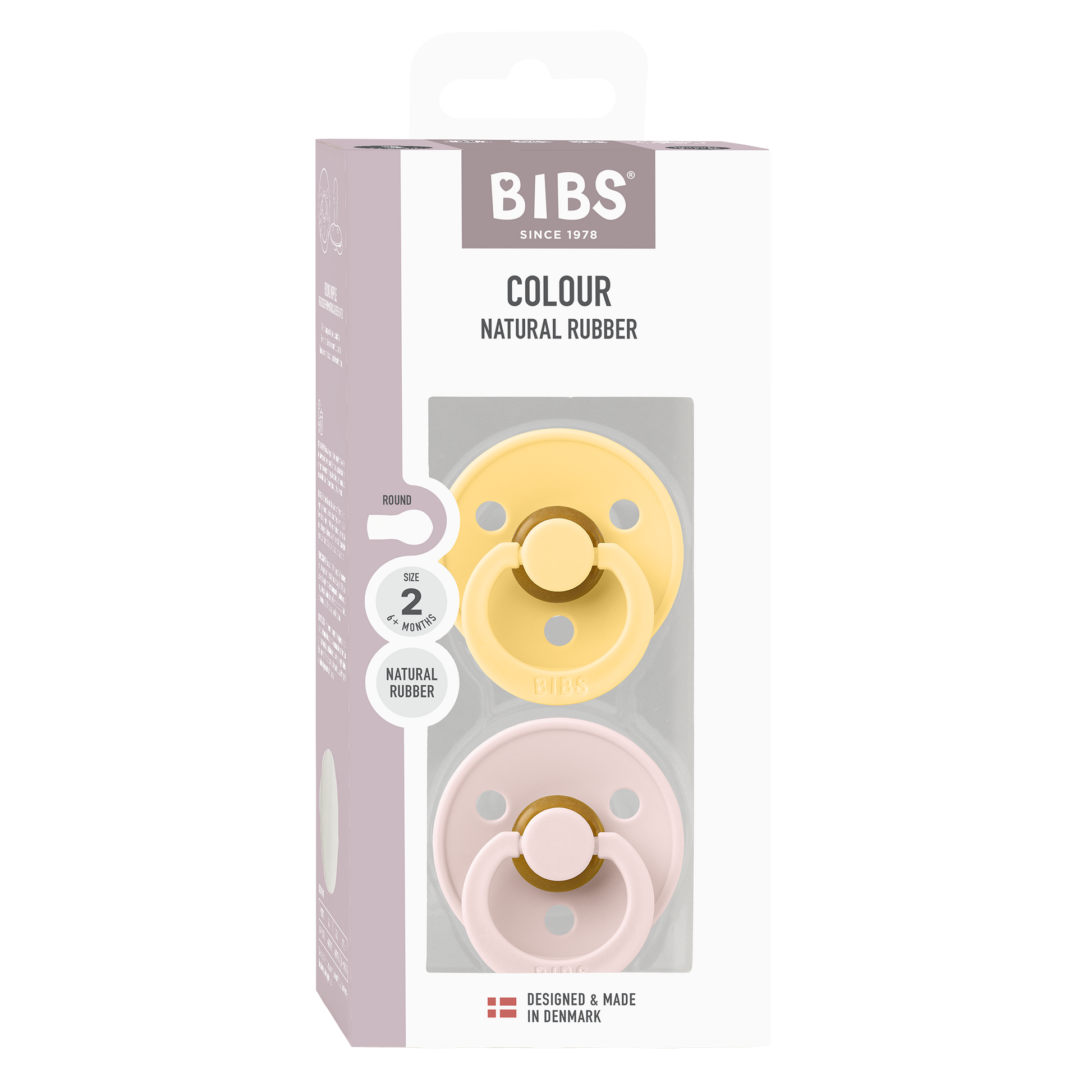 BIBS Colour - krémsárga/szirom (2 db)