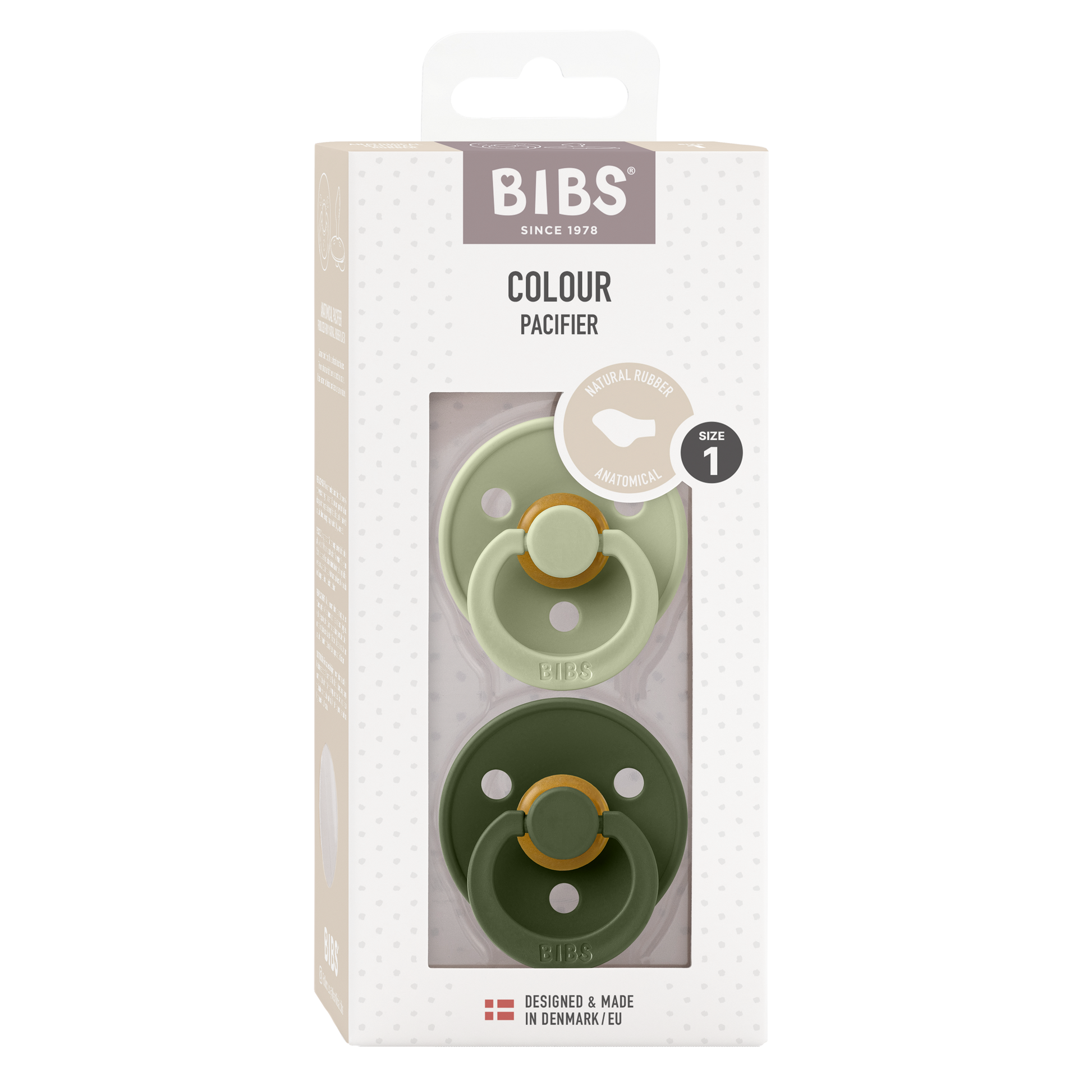 BIBS Colour anatómiai cumifejjel - zsálya/terepzöld (2 db)
