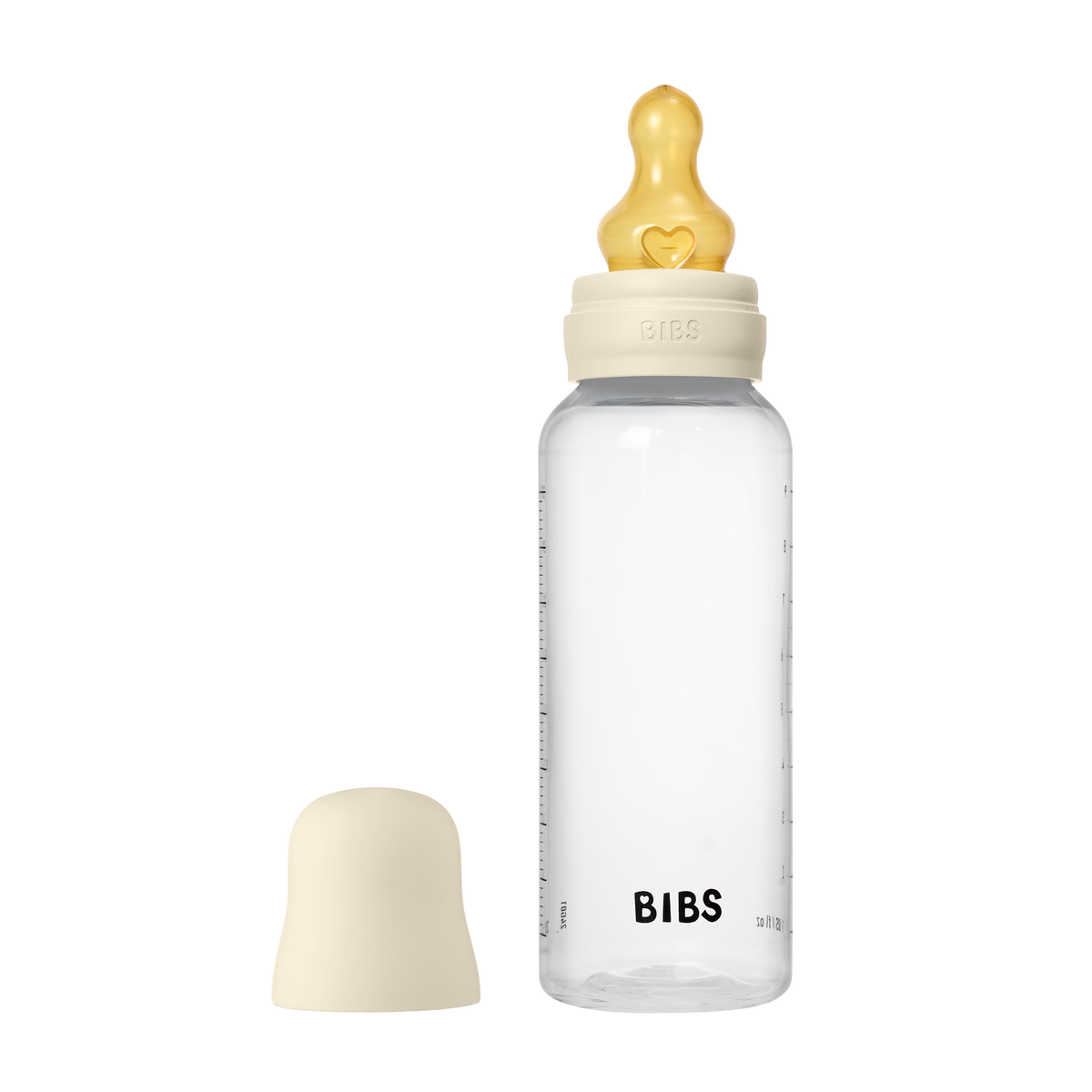 BIBS cumisüvegszett (Krémfehér) 270 ml natúr kaucsuk cumifejjel