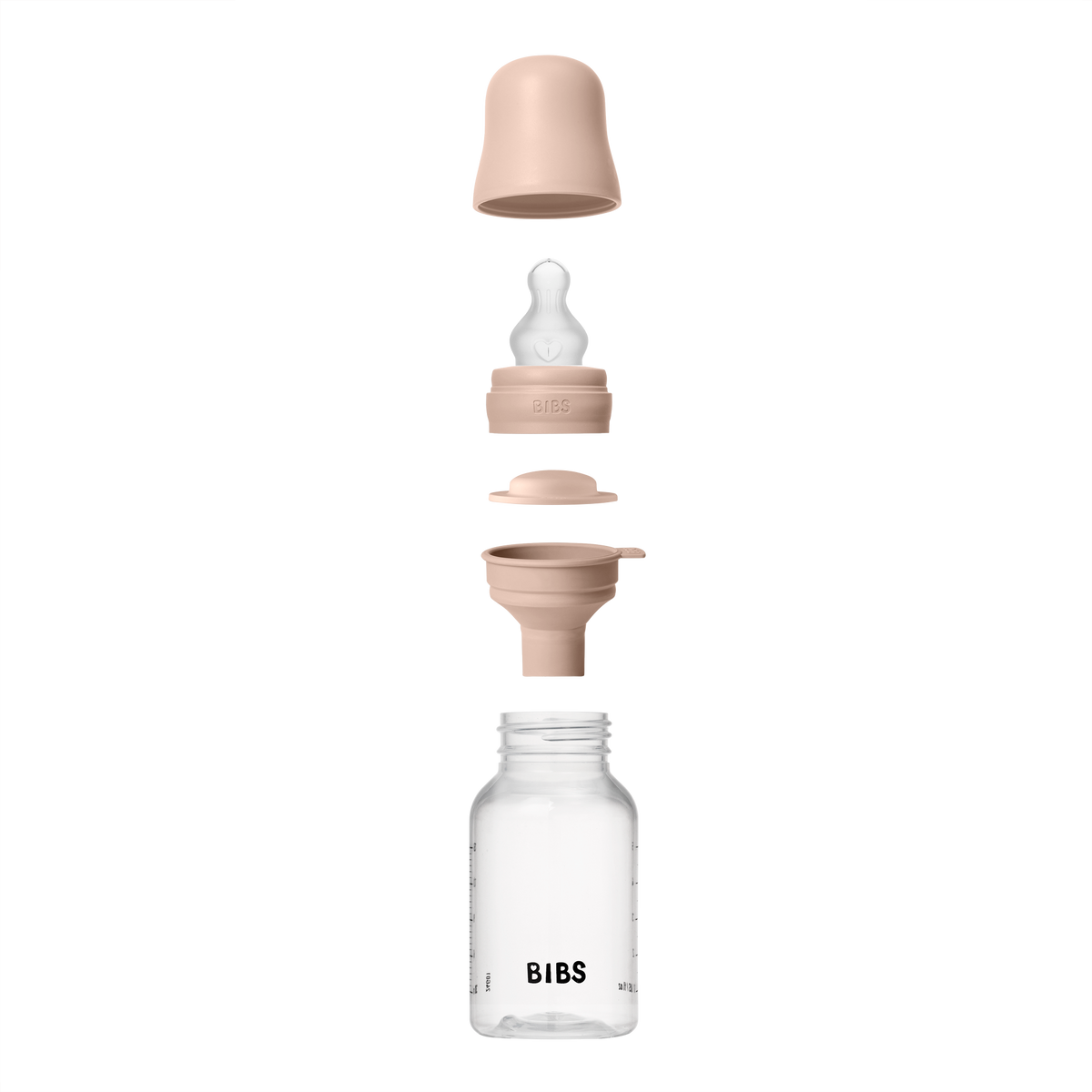 BIBS cumisüvegszett (Púderrózsaszín) 150 ml szilikon cumifejjel