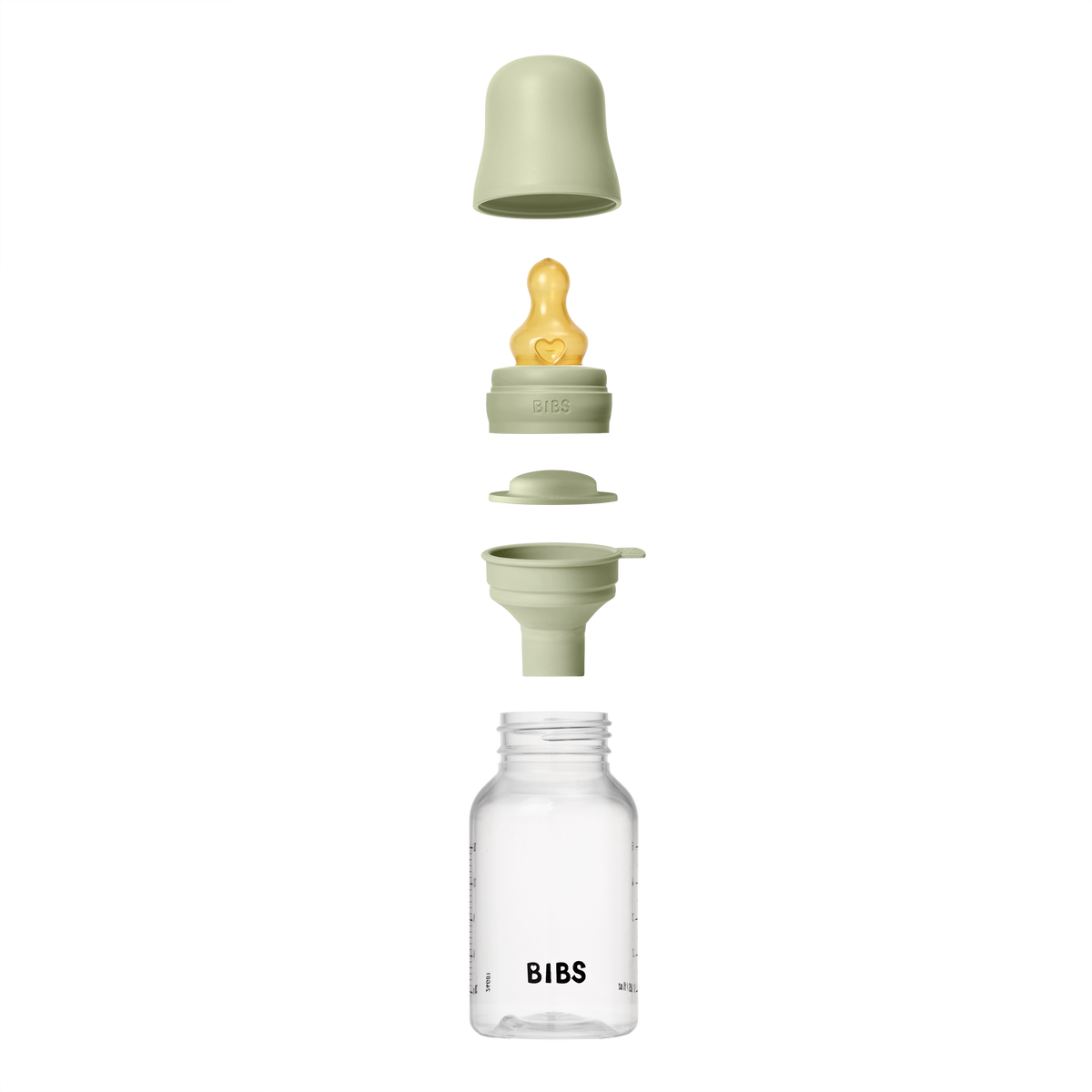 BIBS cumisüvegszett (Zsálya) 150 ml natúr kaucsuk cumifejjel