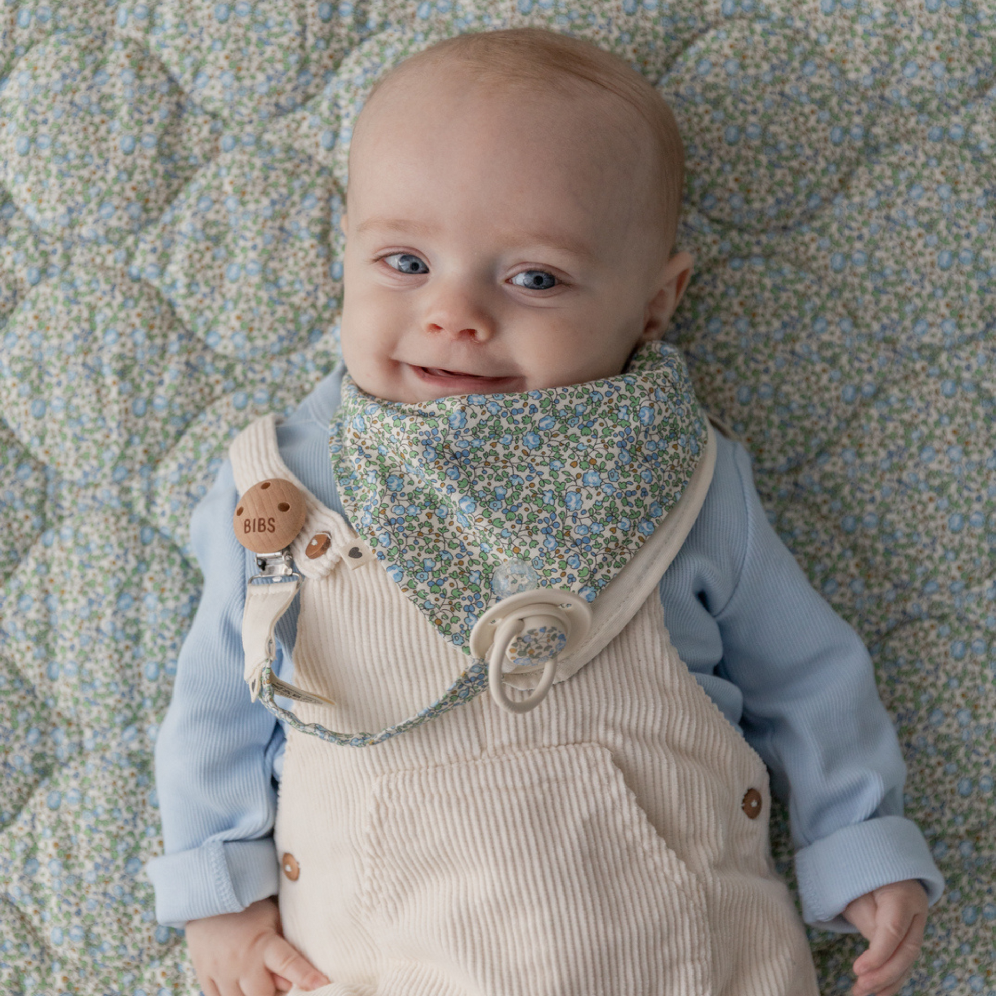 Pamut cumilánc Eloise virágmintával krémfehér - pippadu - BIBS×Liberty 