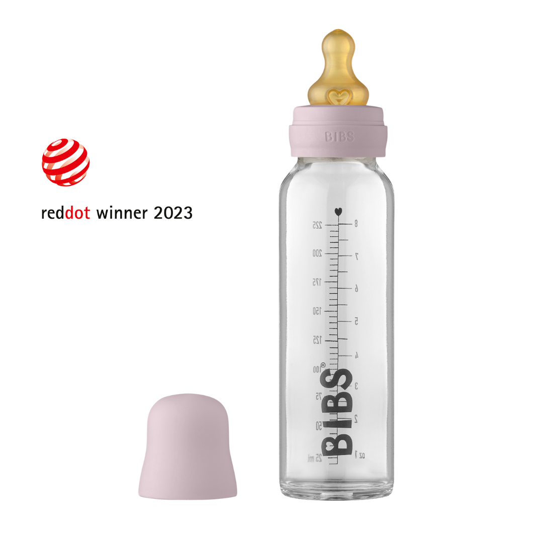 BIBS üveg cumisüvegszett - hamvas lila - 225 ml - Pippadu