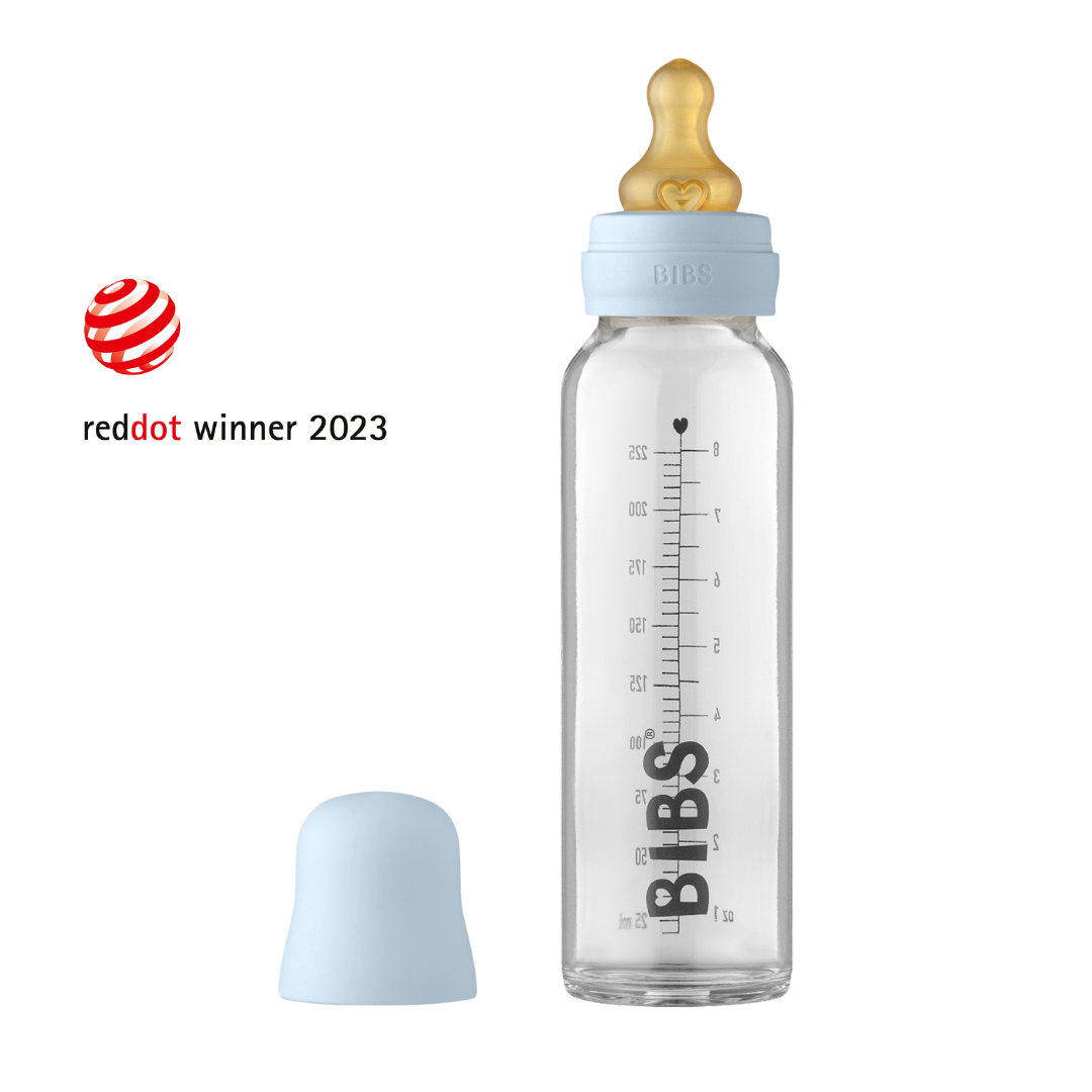 BIBS üveg cumisüvegszett - pasztellkék - 225 ml - Pippadu