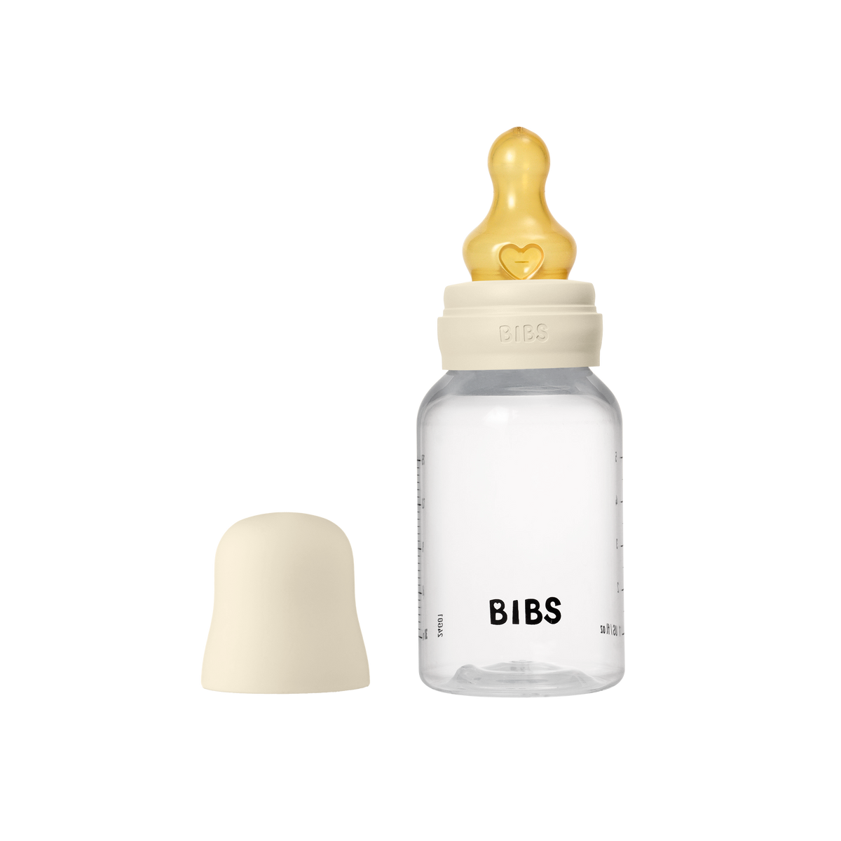 BIBS cumisüvegszett (Krémfehér) 150 ml natúr kacsuk cumifejjel