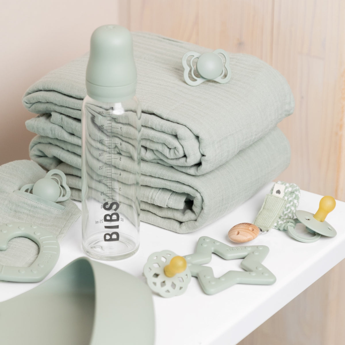 BIBS cumisüveg kiegészítő készlet - zsálya - Pippadu