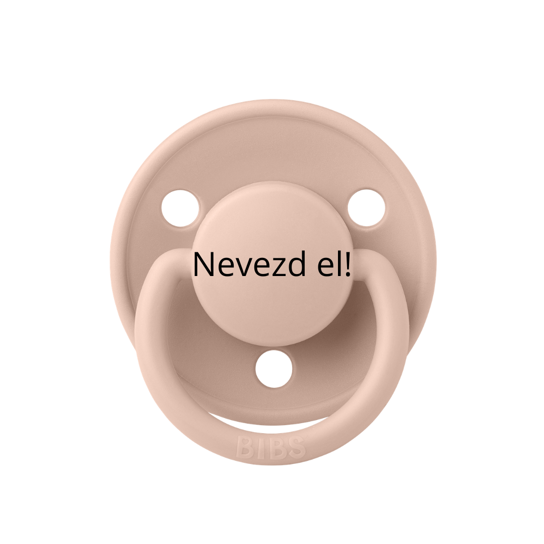 Nevesített BIBS De Lux cumi - púderrózsaszín