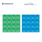 CONNETIX mágneses építőjáték (szivárvány) - Blue & Green Base Plate Pack (2 db) tartalom