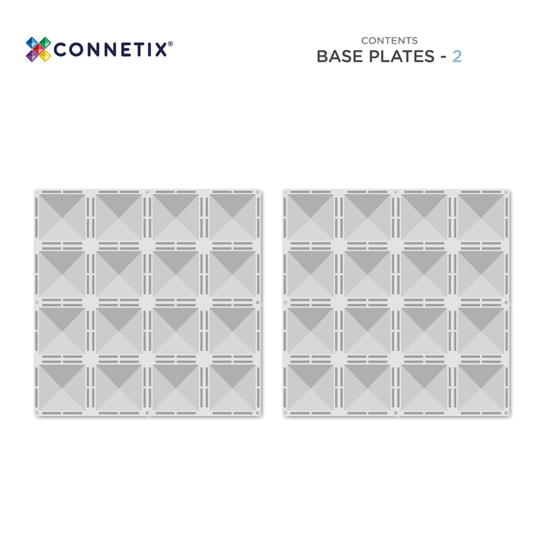 CONNETIX mágneses építőjáték (átlátszó) - Base Plate Pack (2 db) csomag tartalma