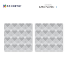 CONNETIX mágneses építőjáték (átlátszó) - Base Plate Pack (2 db) csomag tartalma