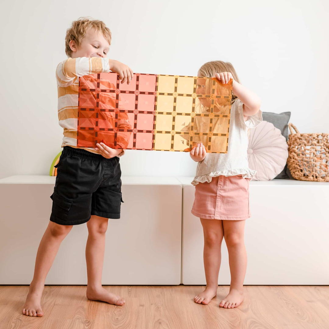 Lemon & Peach CONNETIX Base Plate Pack (2 db) - kettő 30*30 cm-es mágneses négyzet