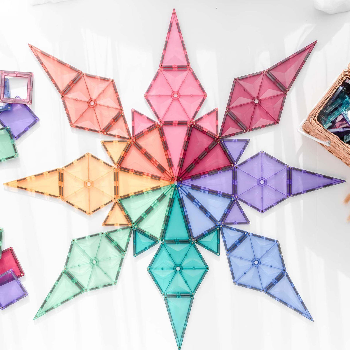 CONNETIX mágneses építőjáték (pasztell) - Geometry Pack (40 db) - Pippadu