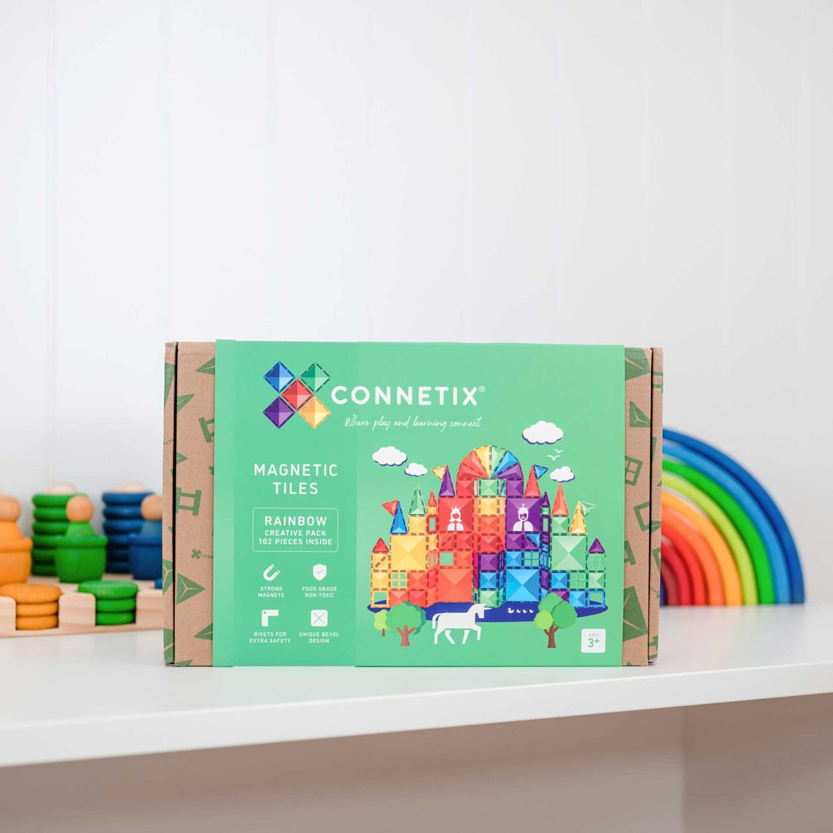 Connetix mágneses építőjáték (szivárvány) 