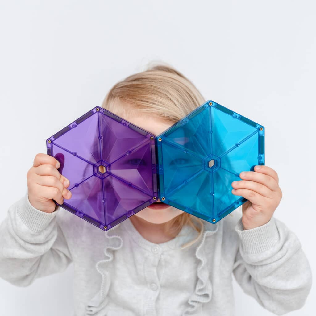 CONNETIX mágneses építőjáték (szivárvány) - Geometry Pack (30 db) - Pippadu