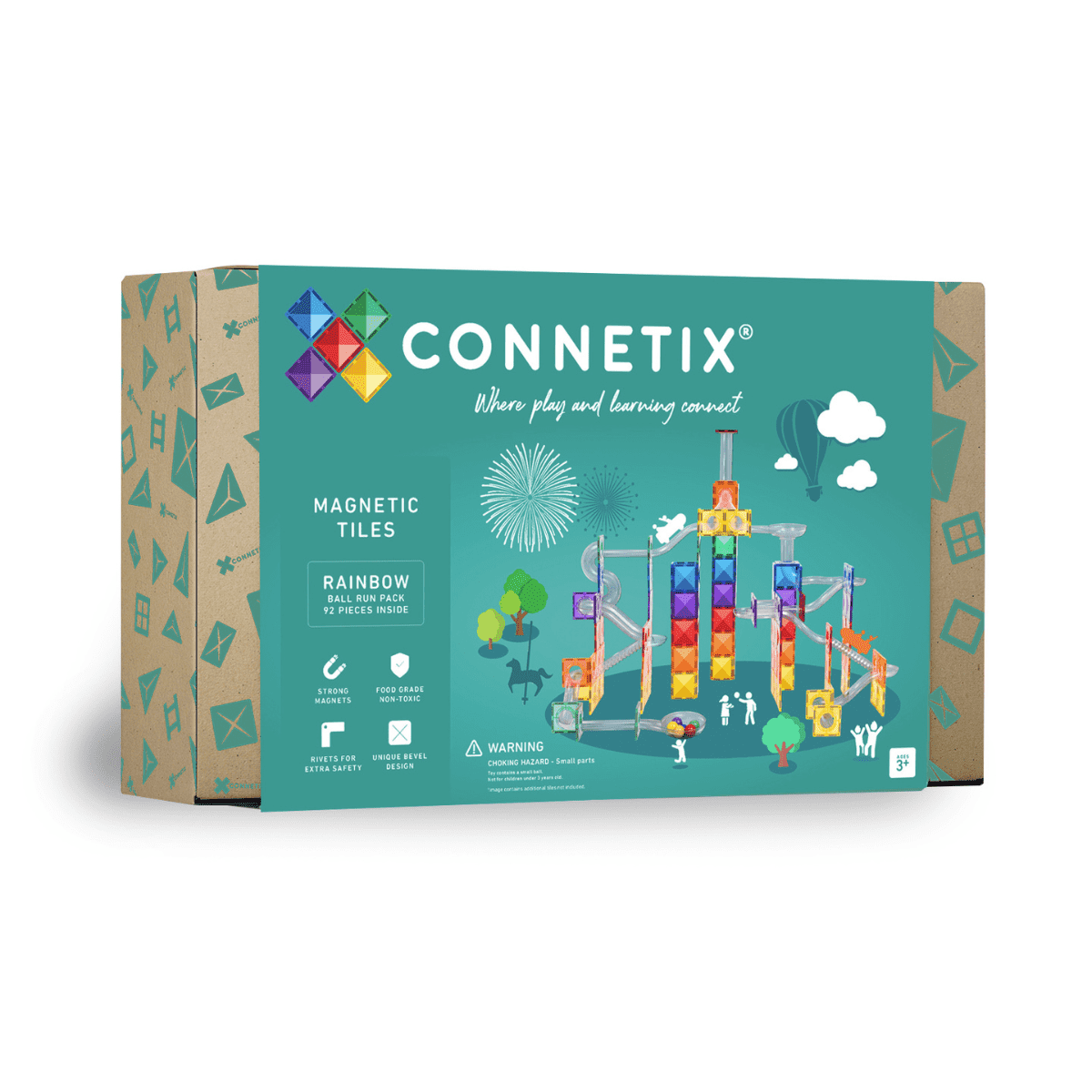 Connetix mágneses golyópálya (szivárvány) - 92 db