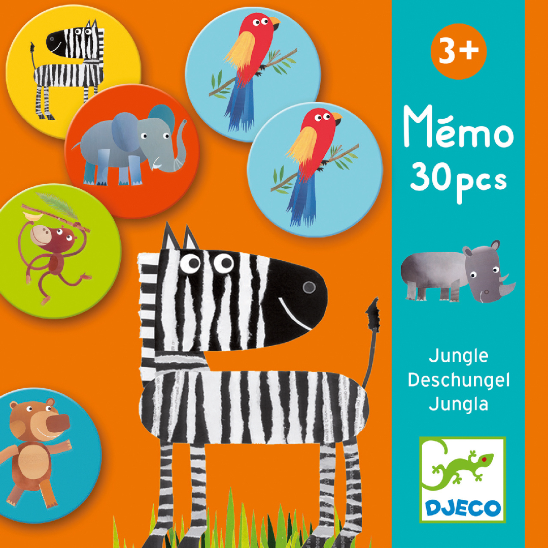 Memóriajáték - Dzsungelben, 30 db-os - Jungle