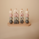 Fa toronyépítő játék (pasztell)