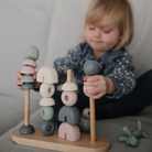 Fa toronyépítő játék (pasztell) gyerekeknek